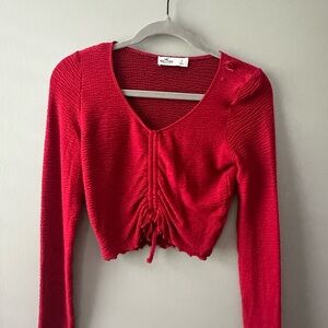 Hollister Long Sleeve Red Top
